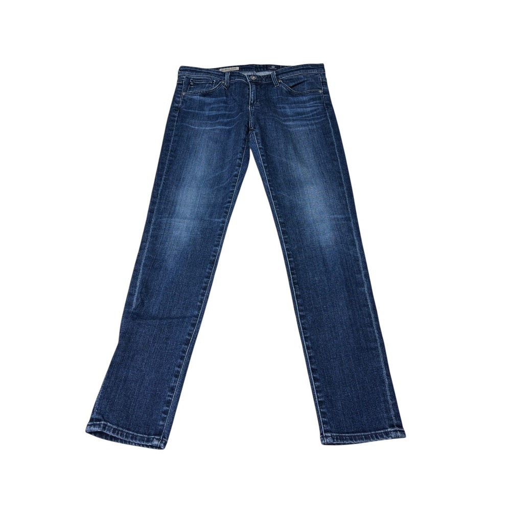 AG Adriano Goldschmied The Stevie Ankle Slim Straight Jeans Dark Wash 28X27 USA